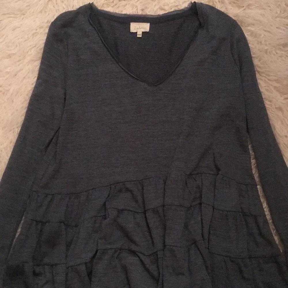 Long sleeve blue shirt from Anthropologie